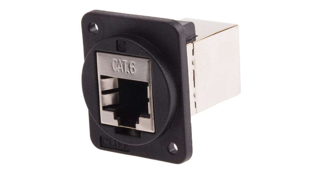Coupler, Straight, Shielded, CAT6, RJ45 Socket - RJ45 Socket